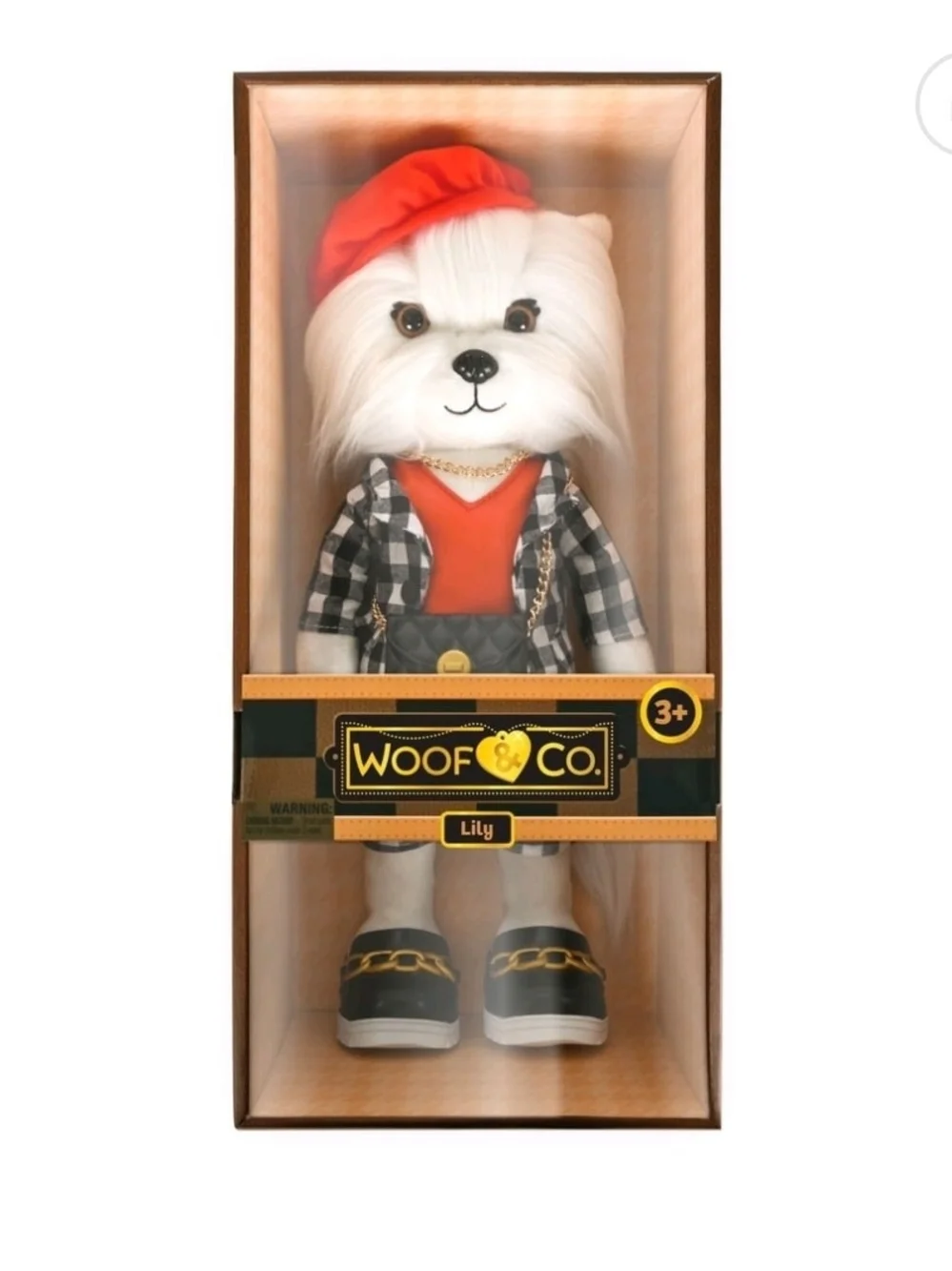 Woof & Co 15-inch Fashion Doll – Lily The Poseable Plush Shih Tzu with Removable